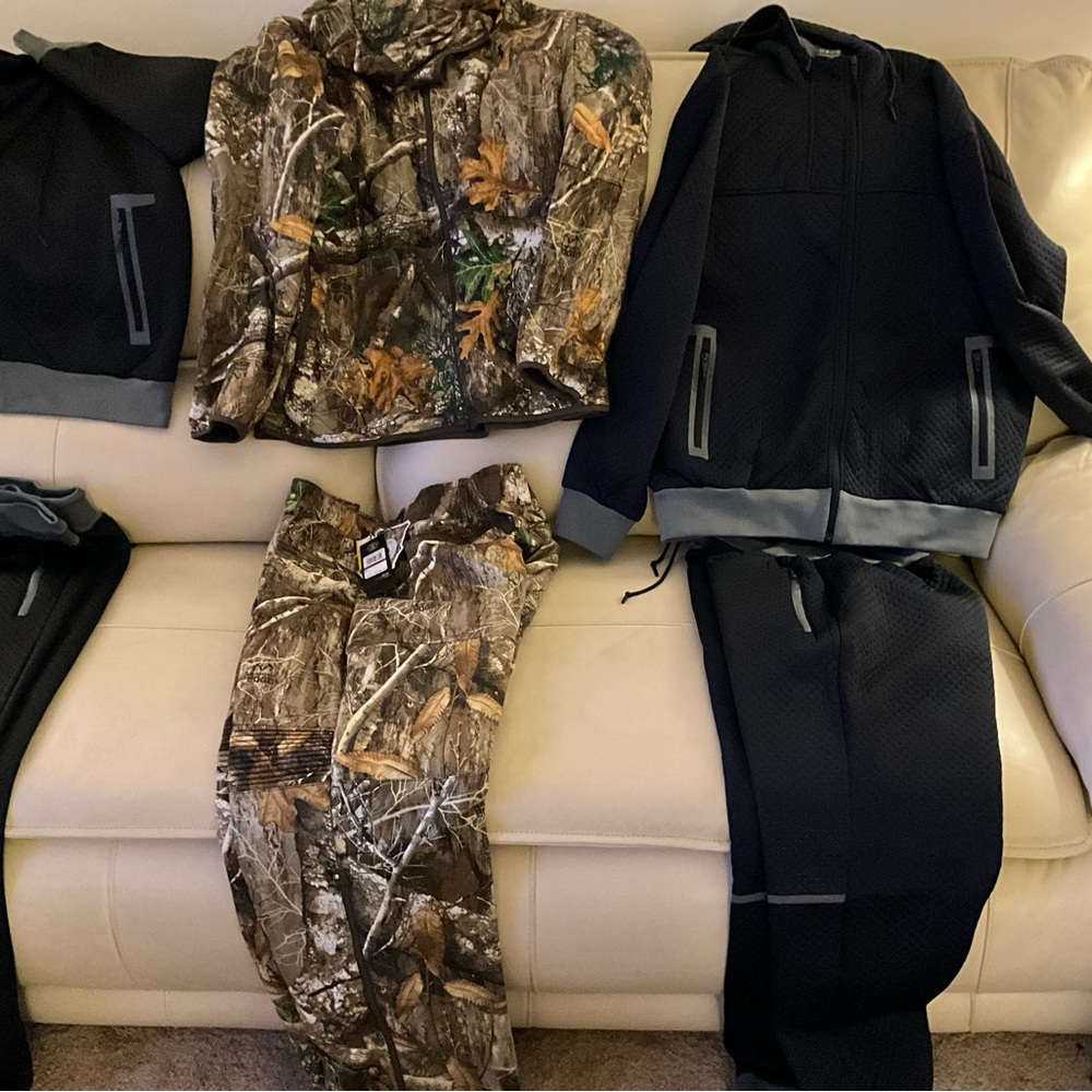 Camouflage and Black Tracksuit Set
